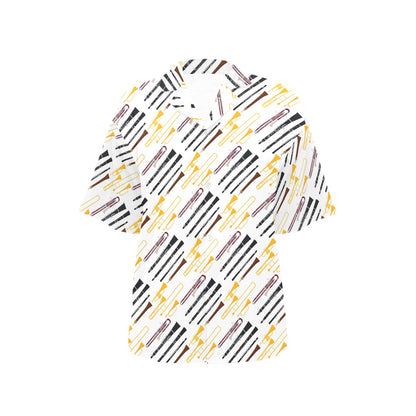 Clarinet Pattern Print Design 01 Women's Hawaiian Shirt