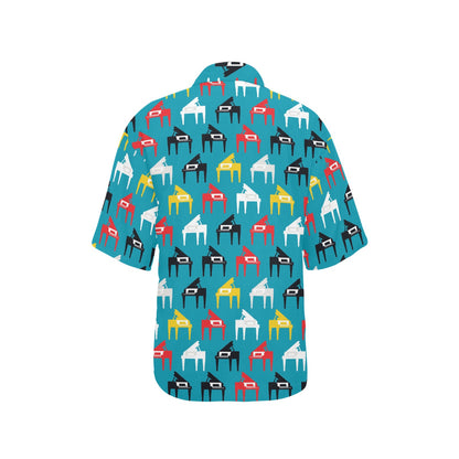 Piano Print Design LKS403 Women's Hawaiian Shirt