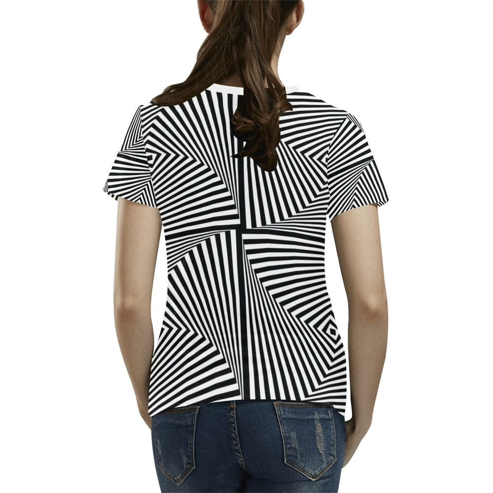 Vortex Print Design LKS302 Women's  T-shirt