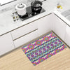 Aztec Pink Geometric Print Pattern Kitchen Mat