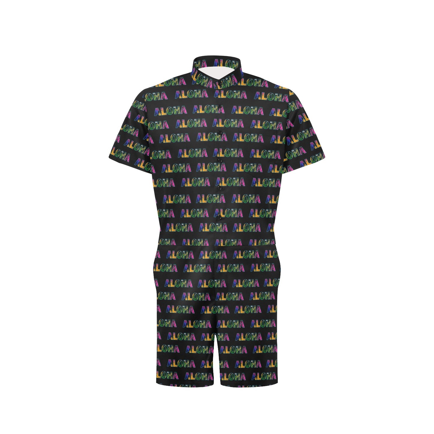 Aloha Hawaii Neon Men's Romper