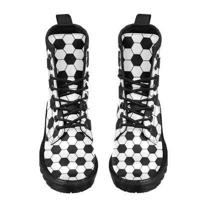 Soccer Ball Texture Print Design LKS303 Women's Boots