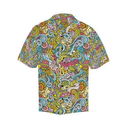 Hippie Print Design LKS301 Men's Hawaiian Shirt