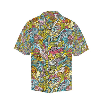 Hippie Print Design LKS301 Men's Hawaiian Shirt