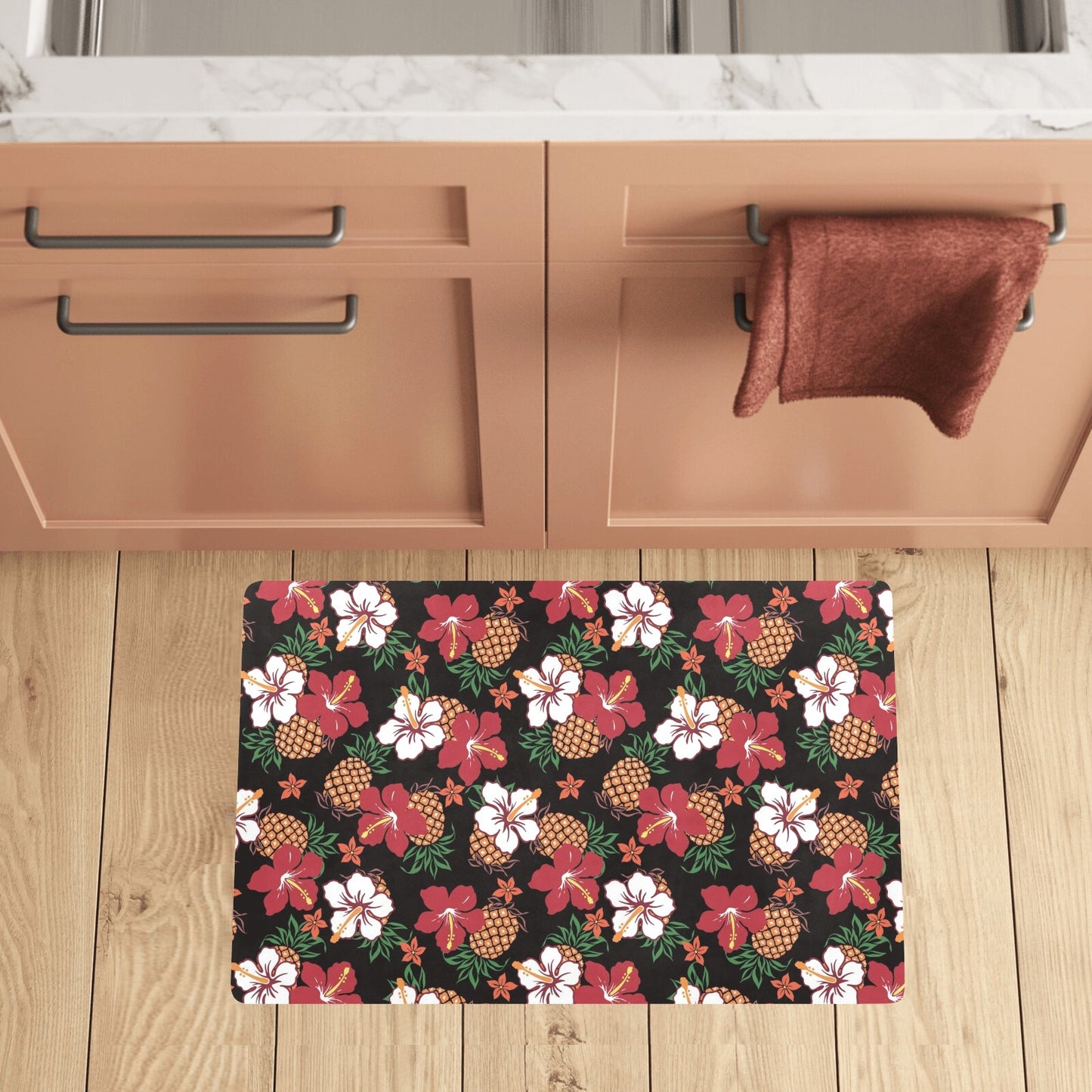 Hawaiian Themed Pattern Print Design H013 Kitchen Mat