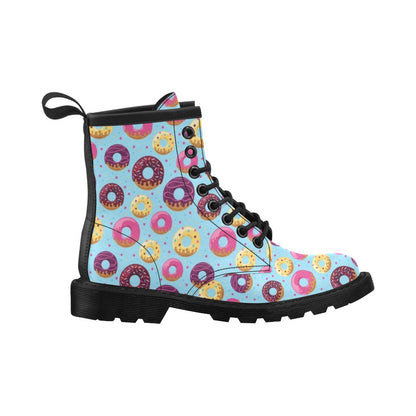 Donut Pattern Print Design DN07 Women's Boots