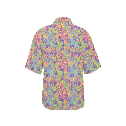 Trippy Print Design LKS306 Women's Hawaiian Shirt