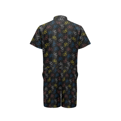 Bicycle Pattern Print Design 03 Men's Romper