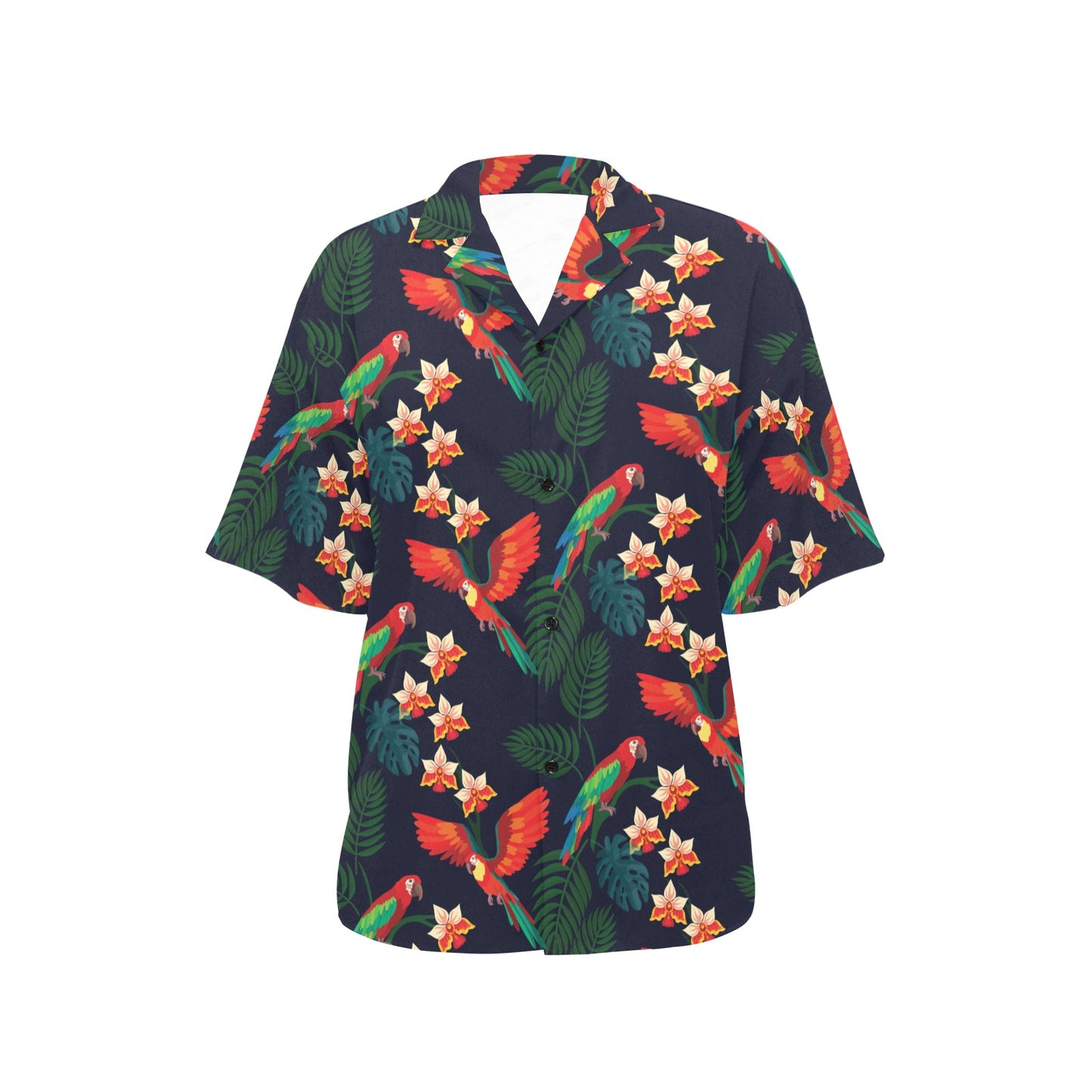 Macaw Pattern Print Design 02 Women's Hawaiian Shirt