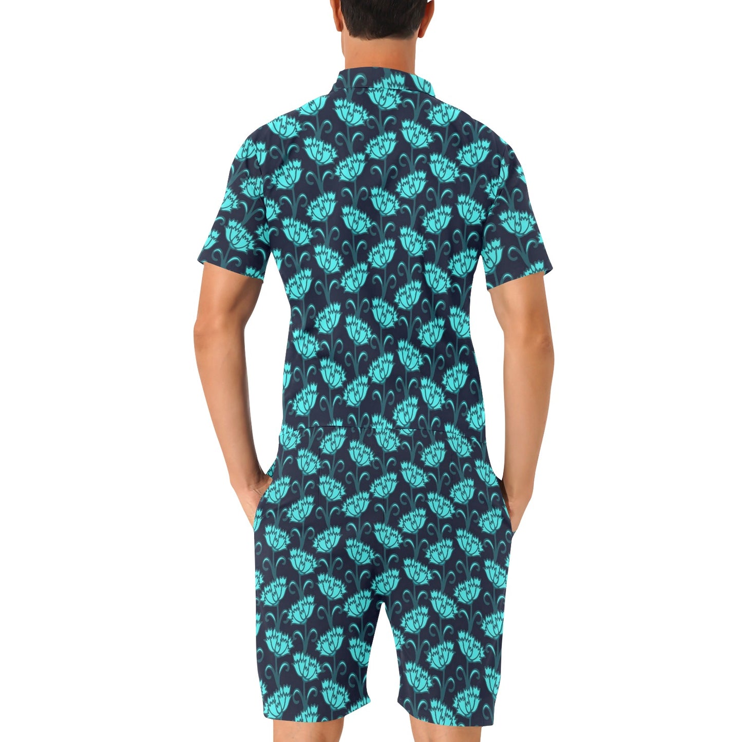 Carnations Pattern Print Design CN06 Men's Romper