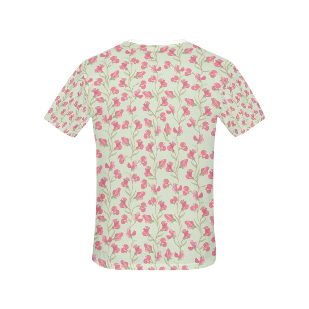 Sweet Pea Print Design LKS301 Women's  T-shirt