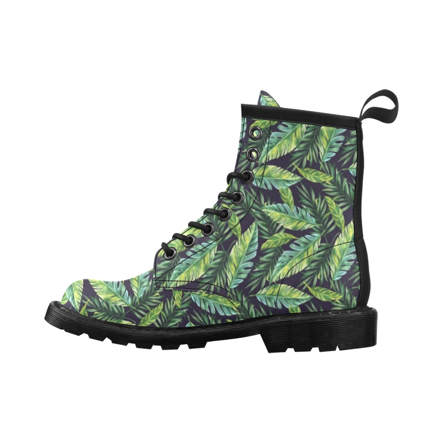 Tropical Flower Pattern Print Design TF06 Women's Boots