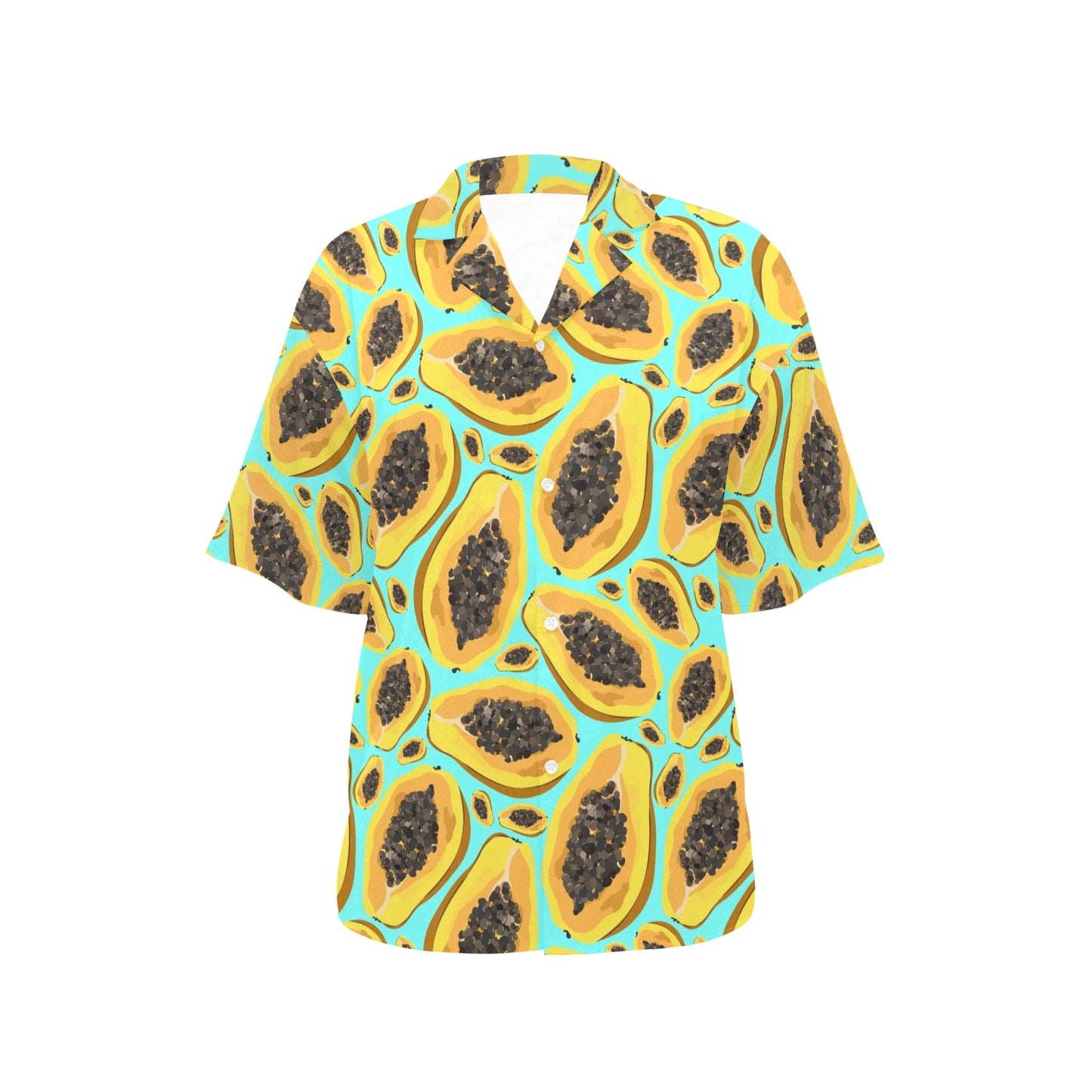 Papaya Pattern Print Design PP03 Women's Hawaiian Shirt
