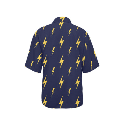 Lightning Thunder Pattern Print Design 03 Women's Hawaiian Shirt