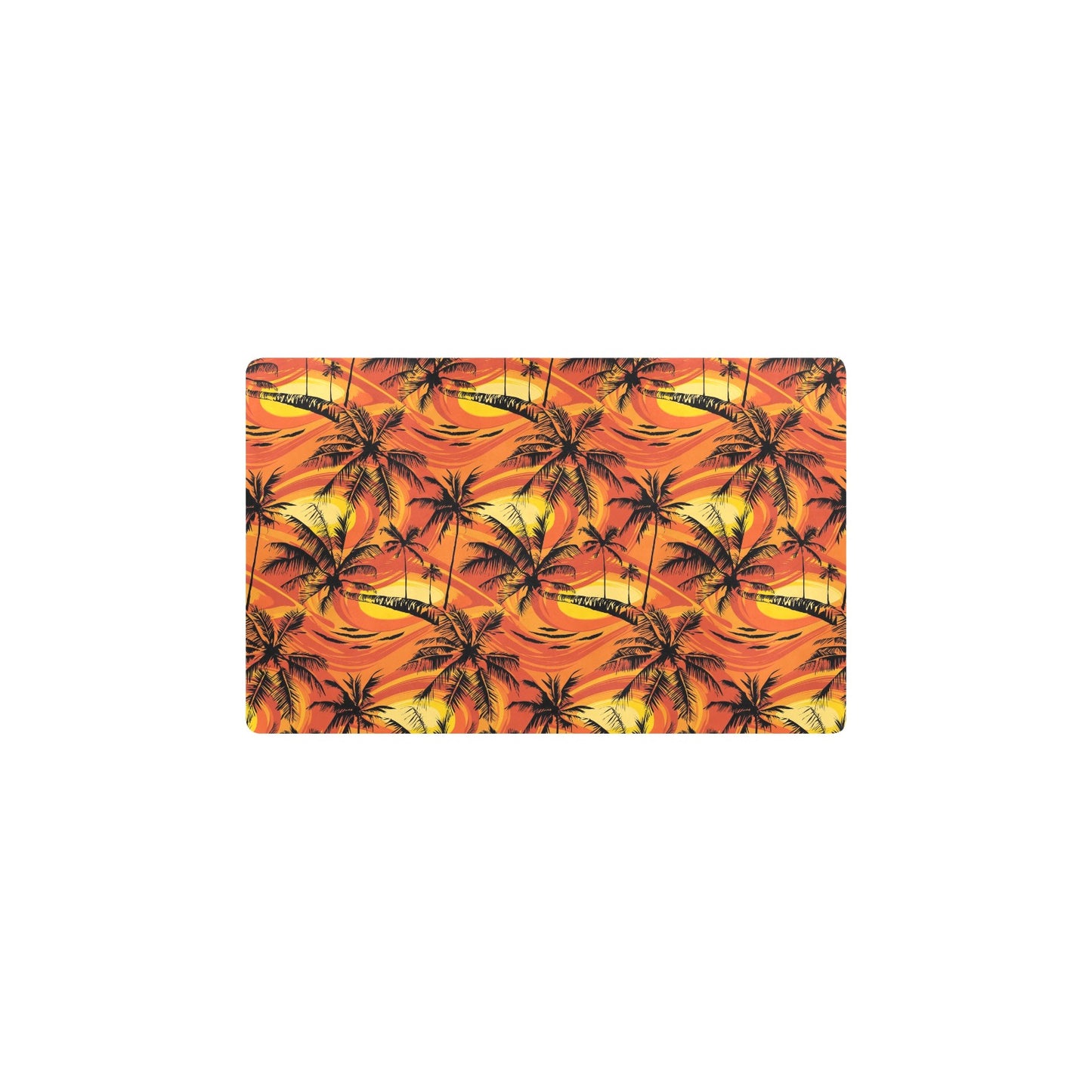 Palm Tree Pattern Print Design A02 Kitchen Mat