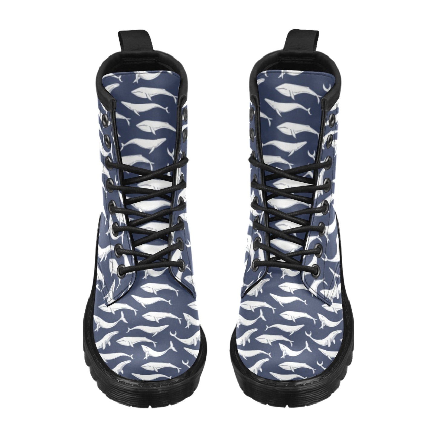Whale Print Design LKS308 Women's Boots