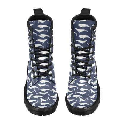 Whale Print Design LKS308 Women's Boots