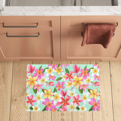 Plumeria Pattern Print Design PM014 Kitchen Mat