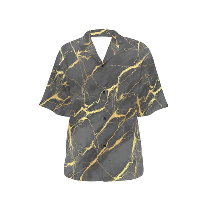 Marble Pattern Print Design 02 Women's Hawaiian Shirt