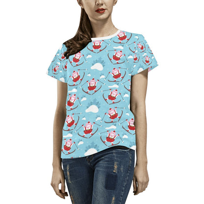 Ski Print Design LKS309 Women's  T-shirt