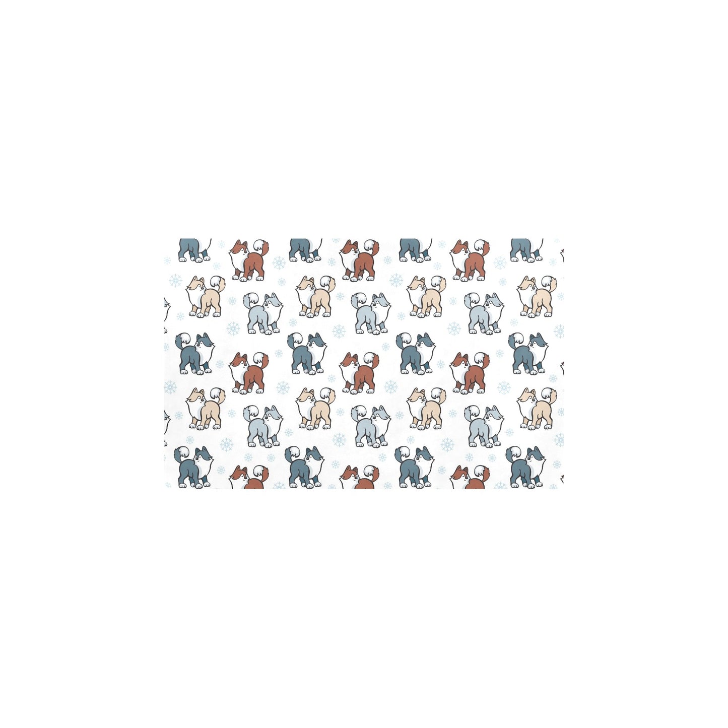 Alaskan Malamute Pattern Print Design 02 Kitchen Mat