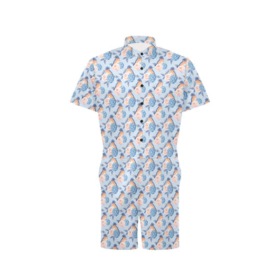 Bluebird Pattern Print Design 01 Men's Romper