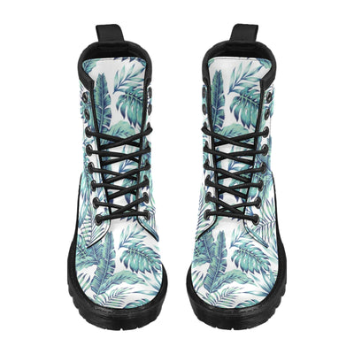 Pattern Tropical Palm Leaves Women's Boots