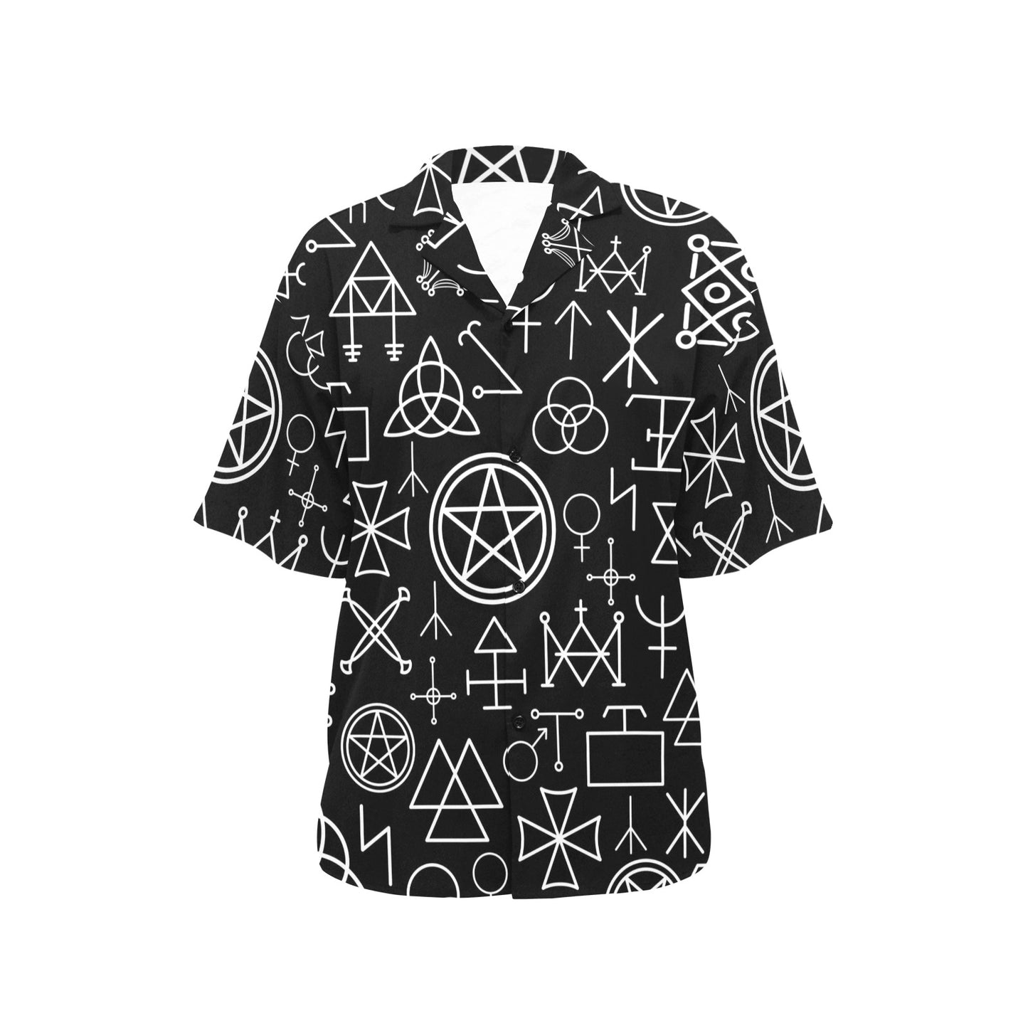 Pentagram Pattern Print Design A02 Women's Hawaiian Shirt