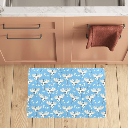 Crane Pattern Print Design 03 Kitchen Mat