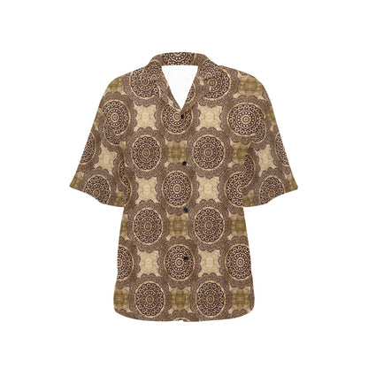 Ancient Greek Symbol Print Design LKS309 Women's Hawaiian Shirt