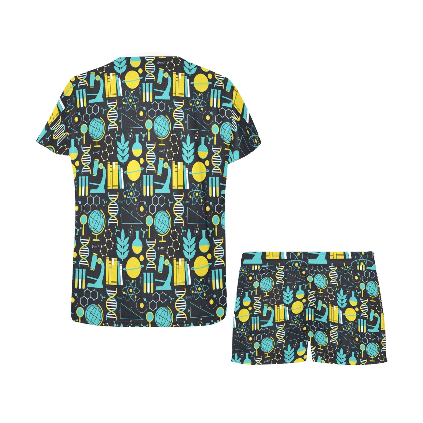 Science Print Design LKS301 Women's Short Pajama Set