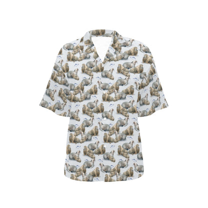 Walrus Print Design LKS401 Women's Hawaiian Shirt