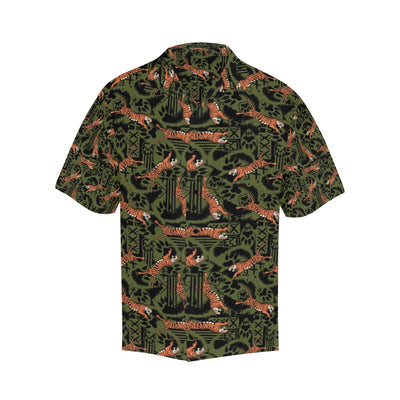 Tiger Pattern Print Design LKS303 Men's Hawaiian Shirt