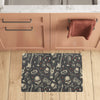 Rock and Roll Skull Pattern Print Design A03 Kitchen Mat