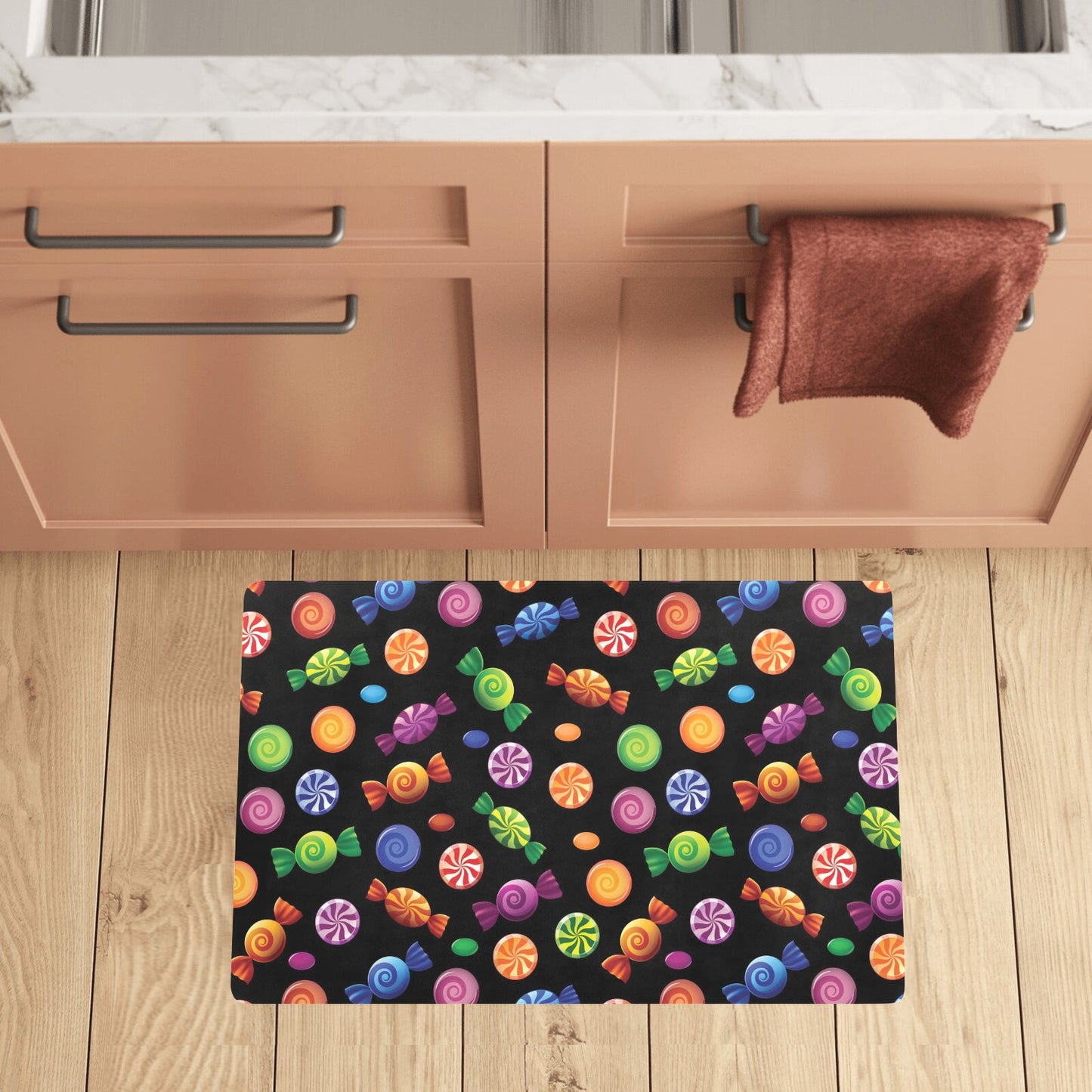 Candy Pattern Print Design 01 Kitchen Mat