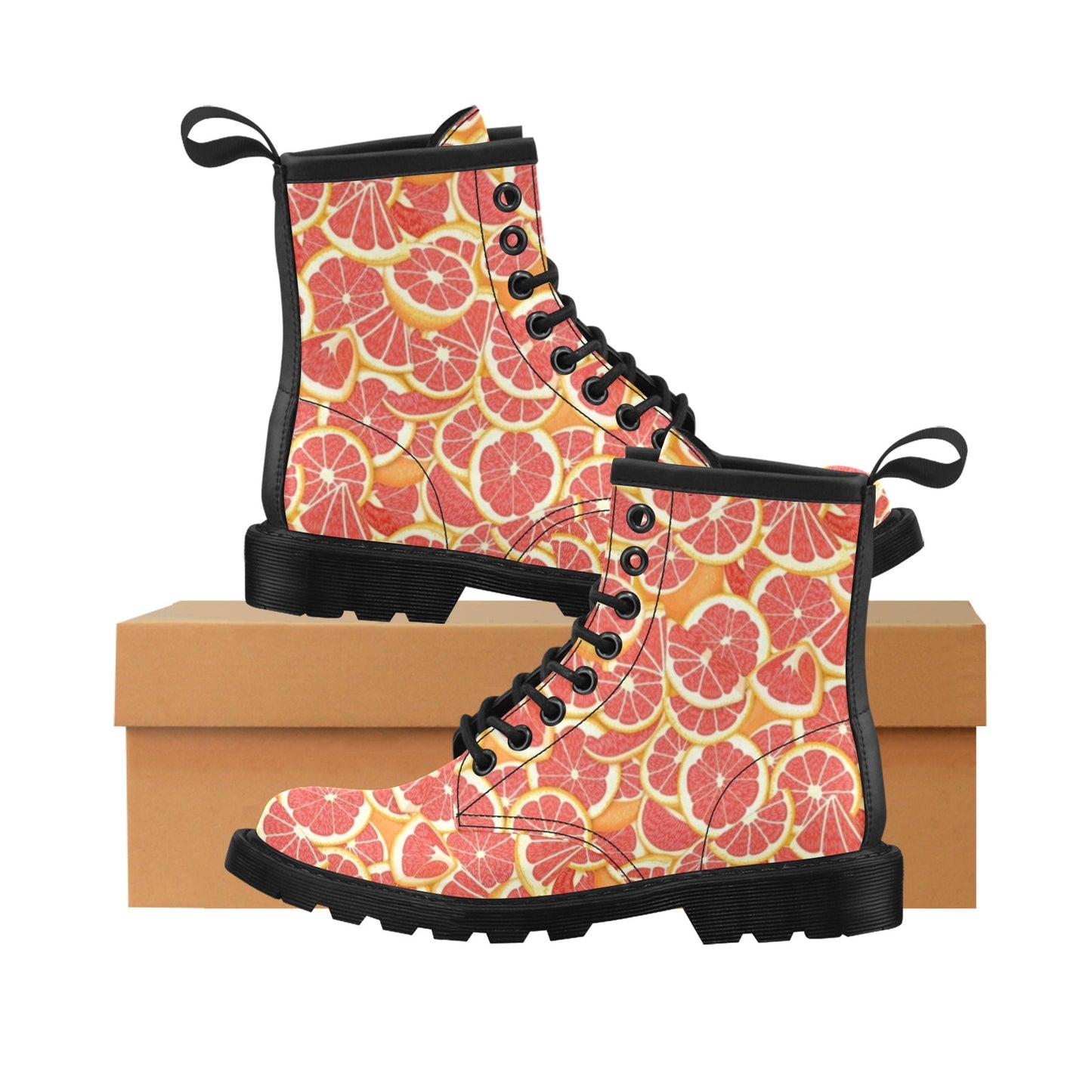 Grapefruit Pattern Print Design GF02 Women's Boots
