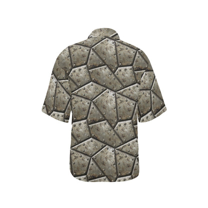 Armor Pattern Print Design 01 Women's Hawaiian Shirt