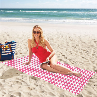 Chevron Print Design LKS402 Beach Towel 32" x 71"