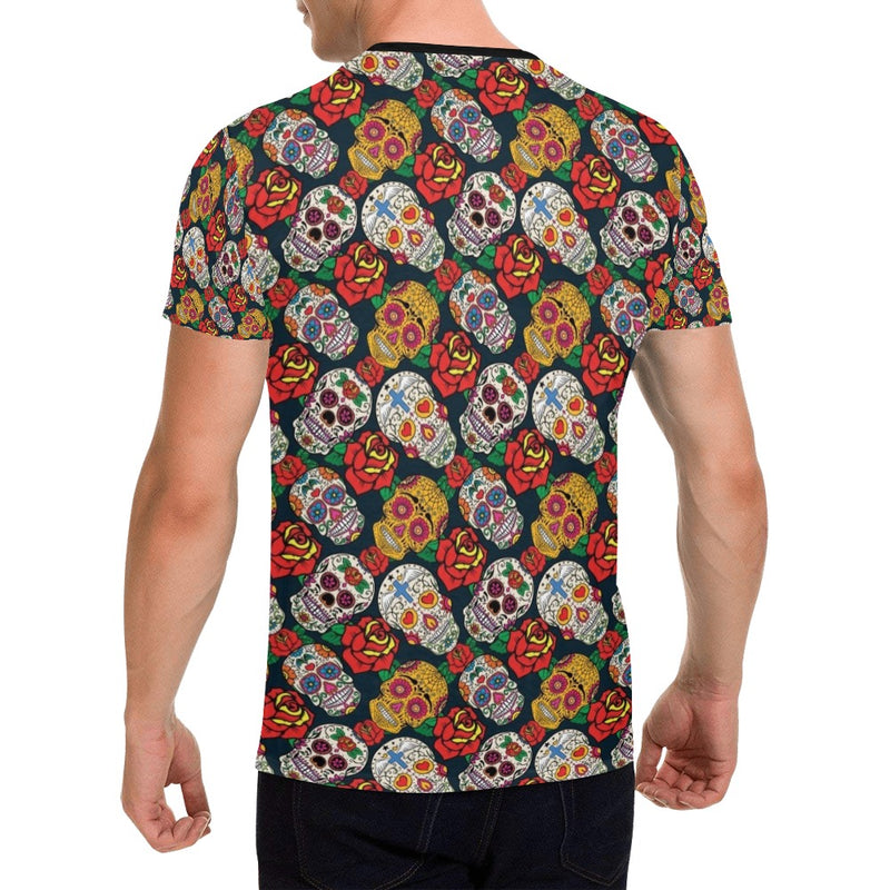 Sugar Skull Print Design LKS306 Men's All Over Print T-shirt