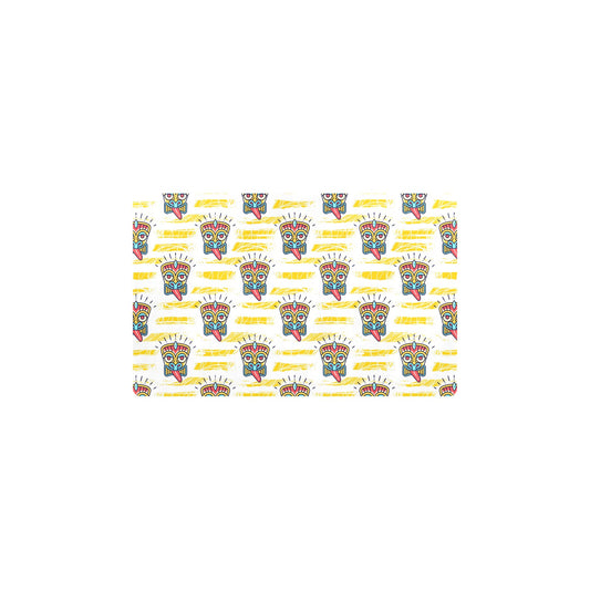 Tiki Smile Mask Print Pattern Kitchen Mat