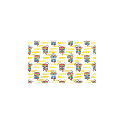 Tiki Smile Mask Print Pattern Kitchen Mat