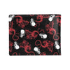 Skull With Red Dragon Print Design LKS304 Men's ID Card Wallet