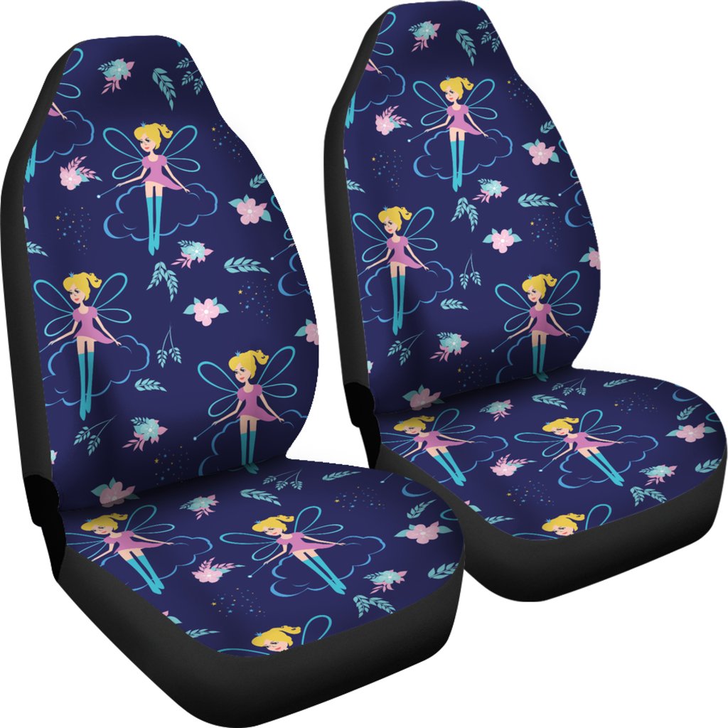 Fairy Cartoon Style Print Pattern Universal Fit Car Seat Covers