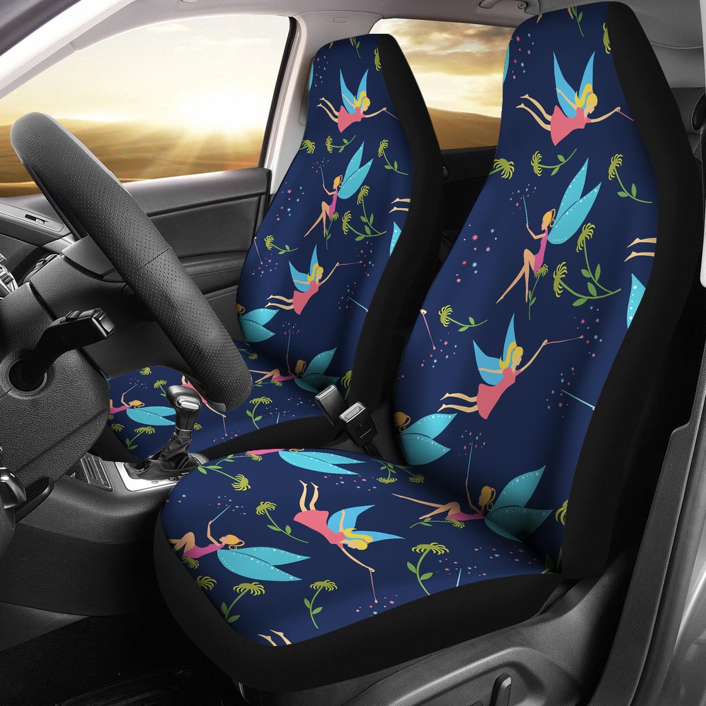 Fairy With Flower Print Pattern Universal Fit Car Seat Covers