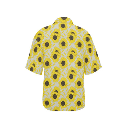 Sunflower Print Design LKS309 Women's Hawaiian Shirt