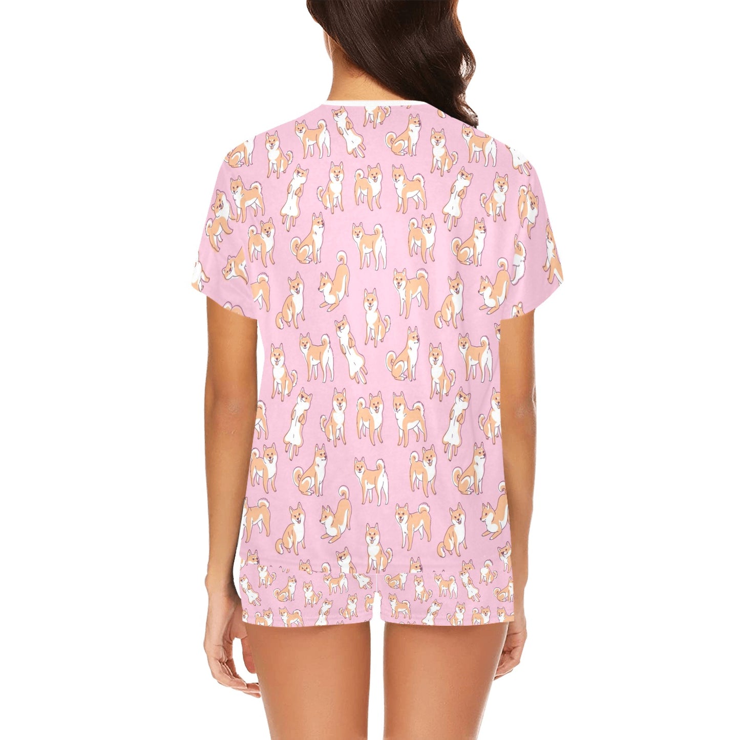 Shiba Inu Print Design LKS303 Women's Short Pajama Set