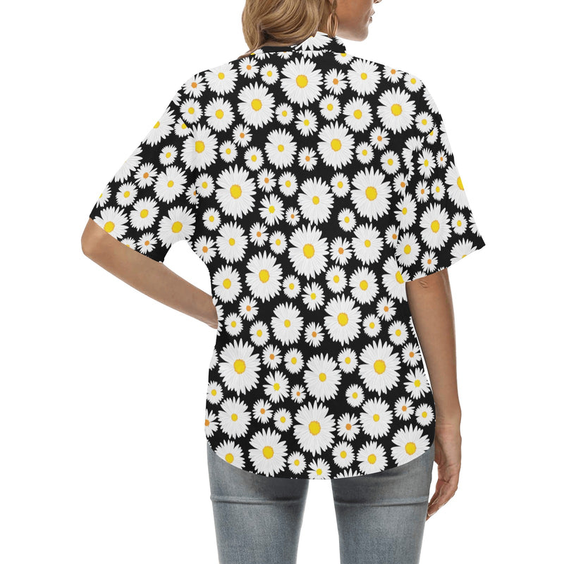 Daisy Pattern Print Design 01 Women's Hawaiian Shirt
