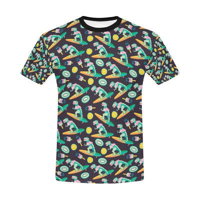 Surfboard T Rex Print Design LKS301 Men's All Over Print T-shirt