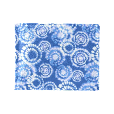 Tie Dye Blue Design Print Men's ID Card Wallet