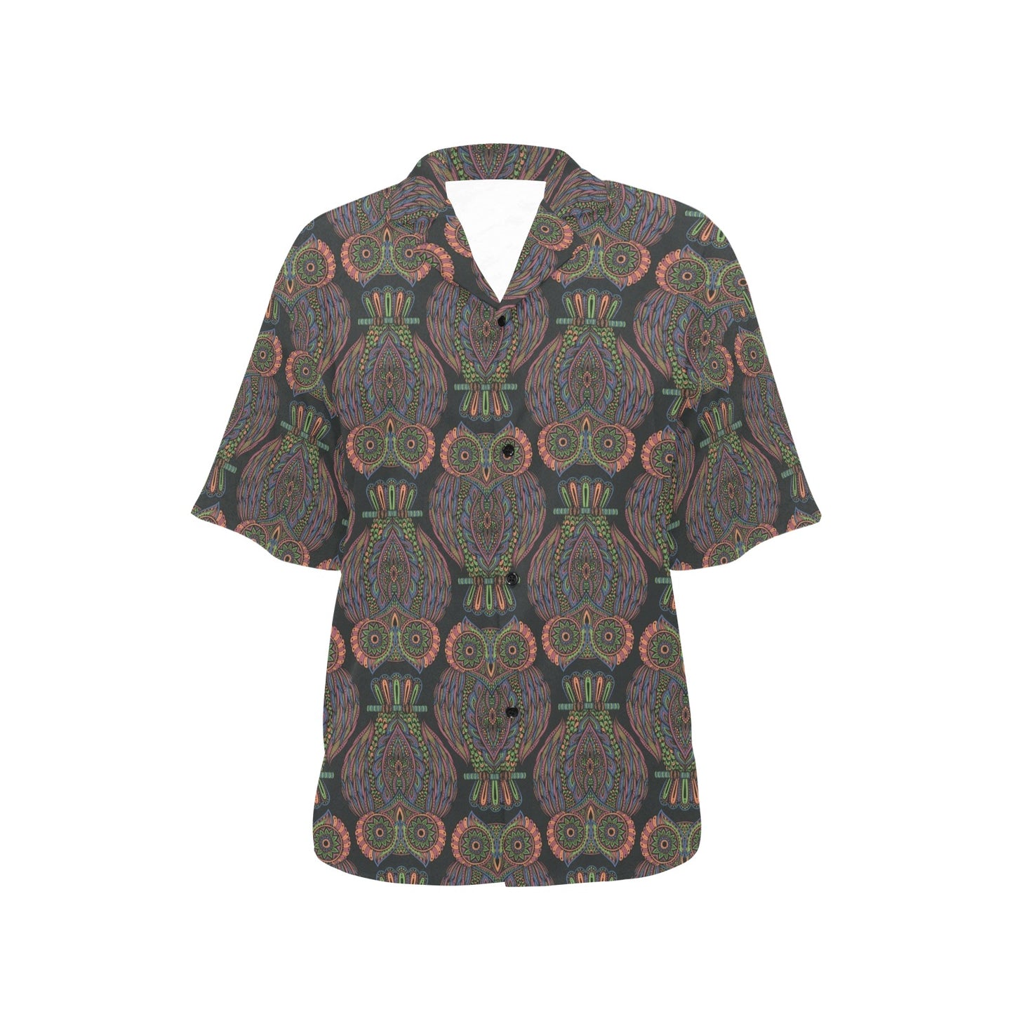Owl Pattern Print Design A05 Women's Hawaiian Shirt